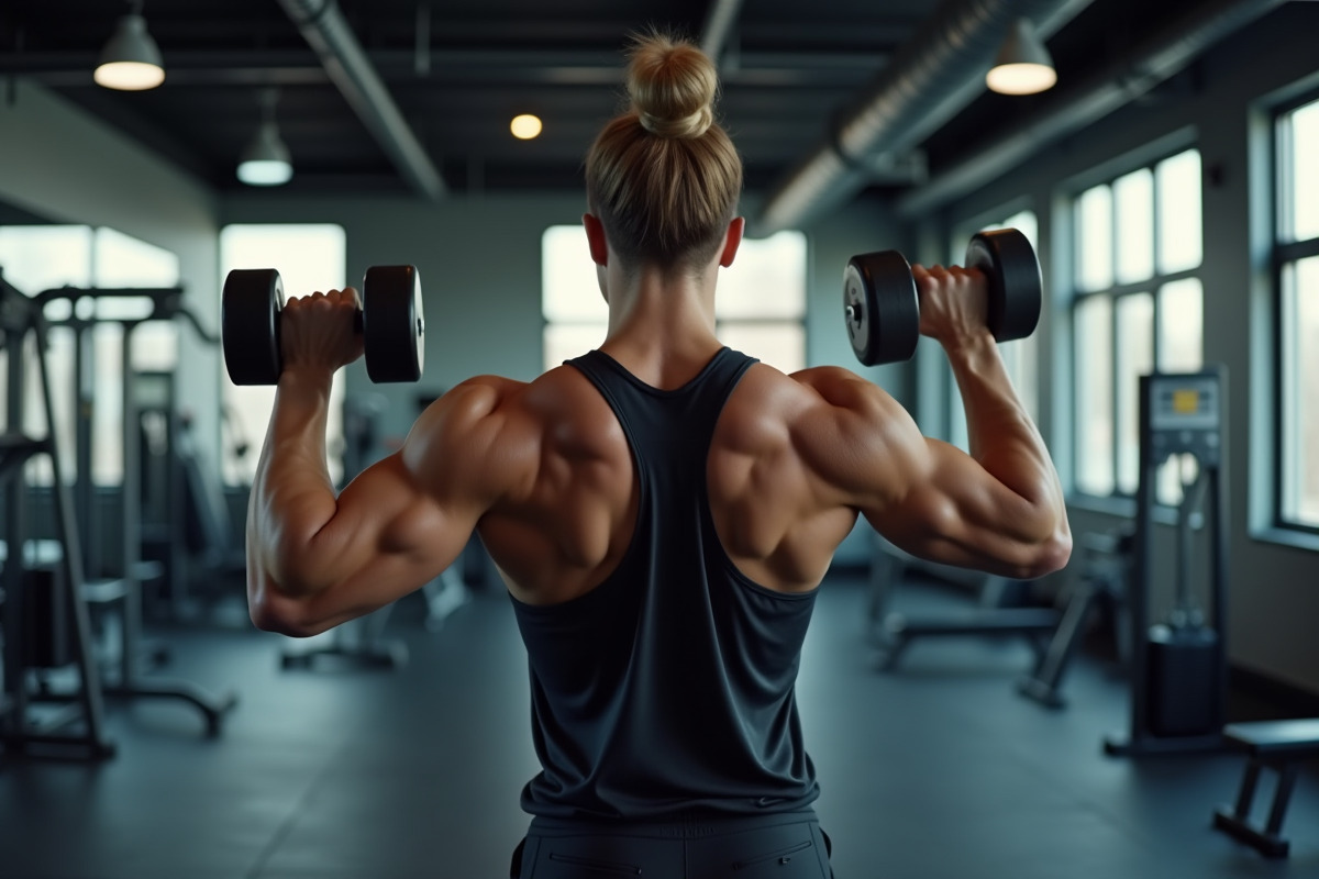 shrugs haltères  et  fitness